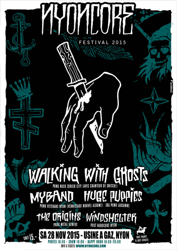 affiche-festival-nyoncore-2015-walking-with-ghosts-myband-huge-puppies-the-origins-windshelter-usine-a-gaz-nyon-suisse