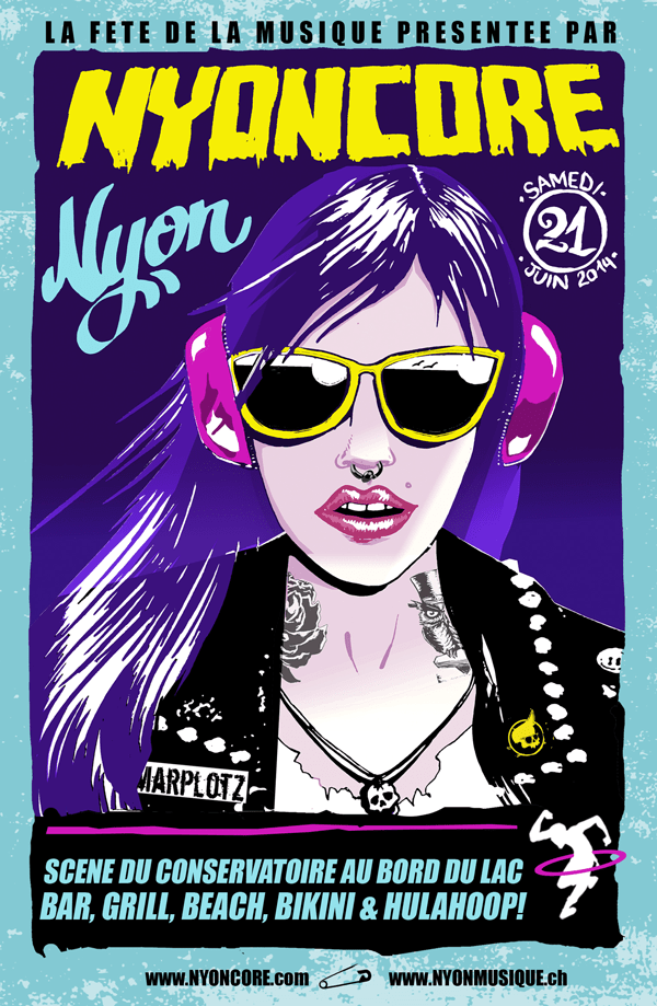 FETE DE LA MUSIQUE DE NYON 2014 - SCENE DU CONSERVATOIRE TENUE PAR NYONCORE