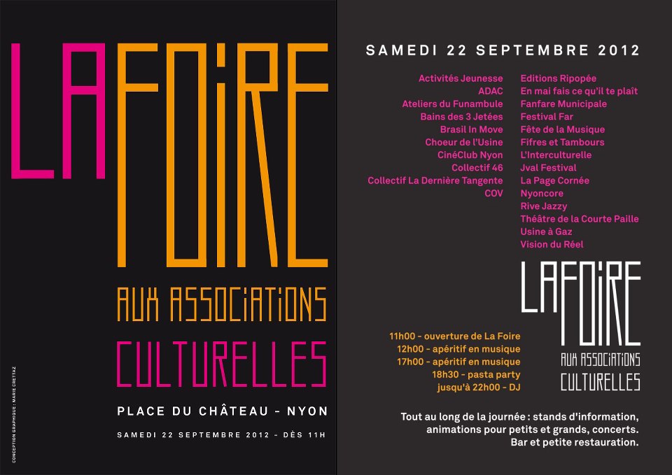 la foire aux associations culturelles de nyon 2012 la foire aux associations culturelles de nyon 2012